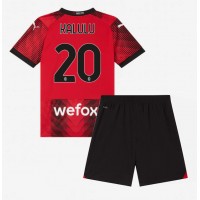 Camiseta AC Milan Pierre Kalulu #20 Primera Equipación Replica 2023-24 para niños mangas cortas (+ Pantalones cortos)